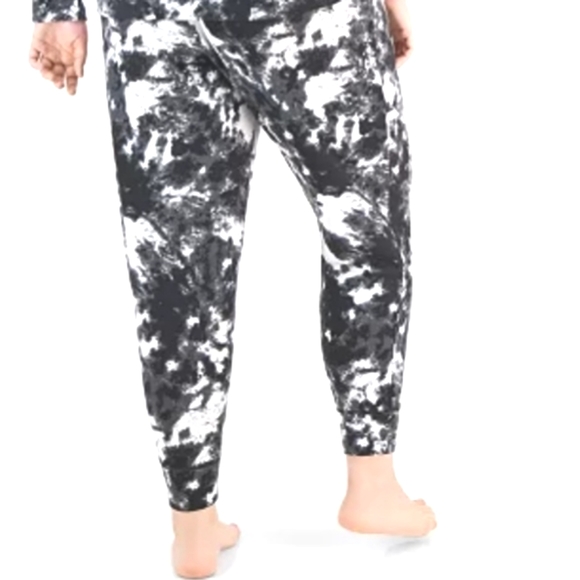 Jenni Intimates Sleepwear Top & Pants 2pc Set Black Tie Dye Size 3X 22/24 NWT - Picture 5 of 15